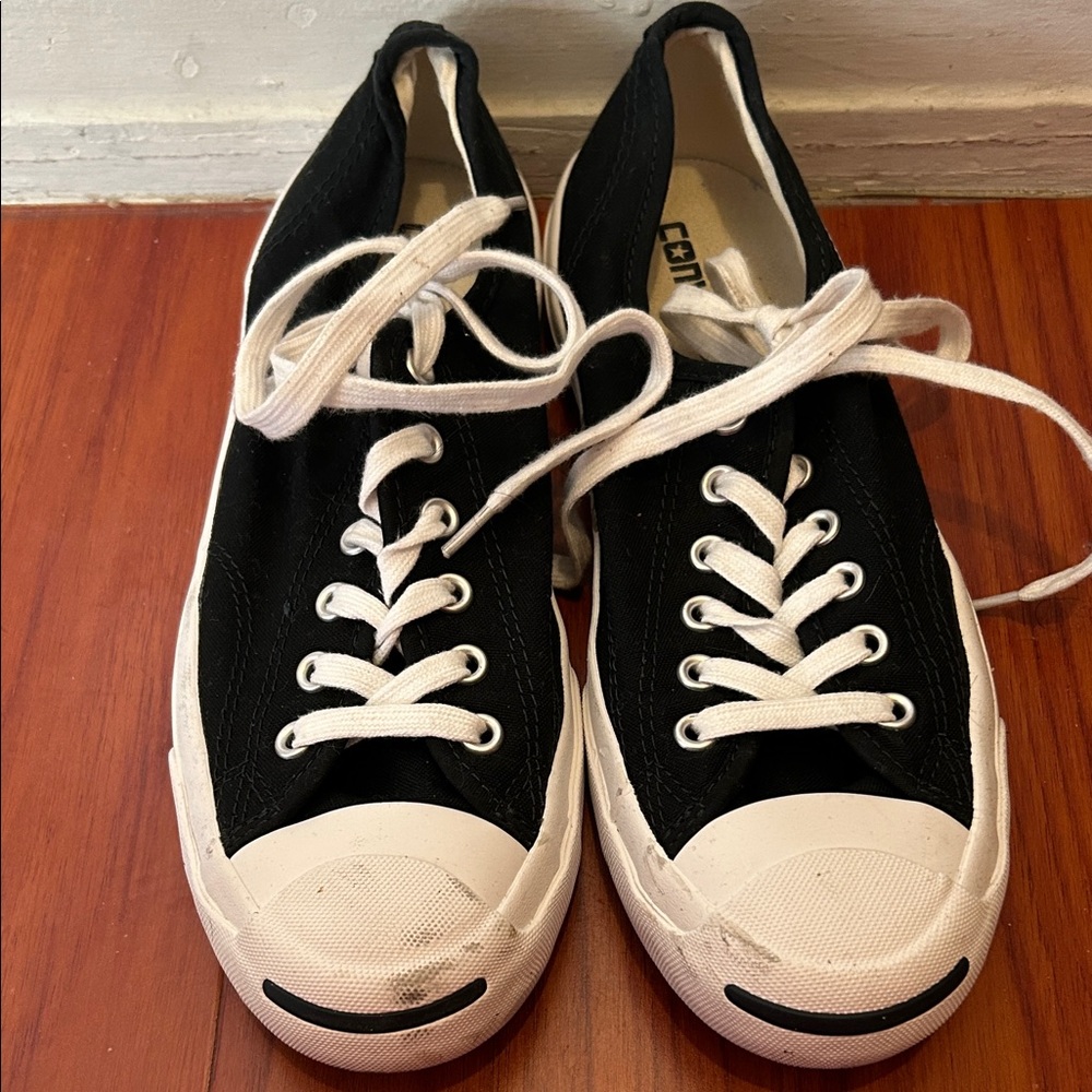 Converse Black Canvas Sneakers with White Accents